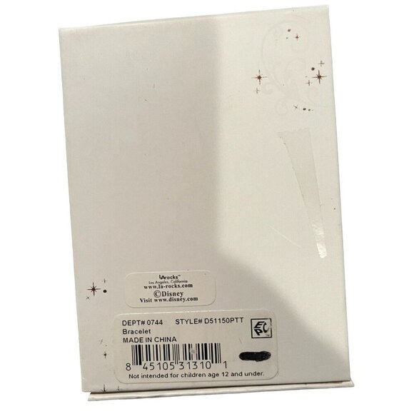 Disney's Mickey Mouse & Minnie Mouse Two Tone Crystal Heart Charm Bracelet - Picture 4 of 4